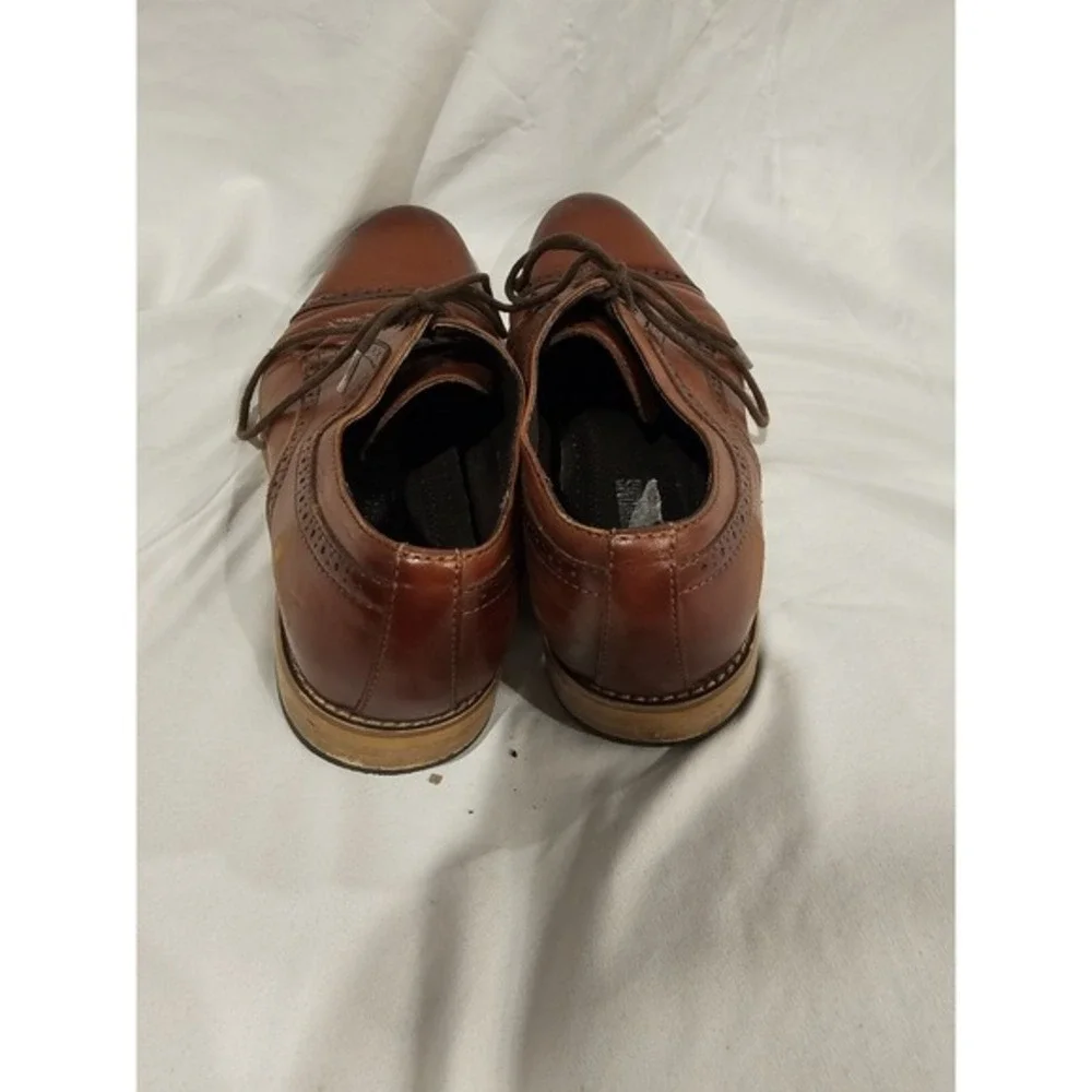 Stacy‎ Adams Comfort Plus Dress shoes Size 7.5 M Brown Leather Wing Tips